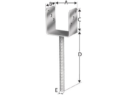 SIMPSON Pfostenhalter PPU96/60G feuerverzinkt