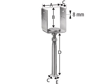 SIMPSON Stützenfuss PVD120G feuerverzinkt