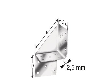 SIMPSON Universal Verbinder UNI130 Links feuerverzinkt