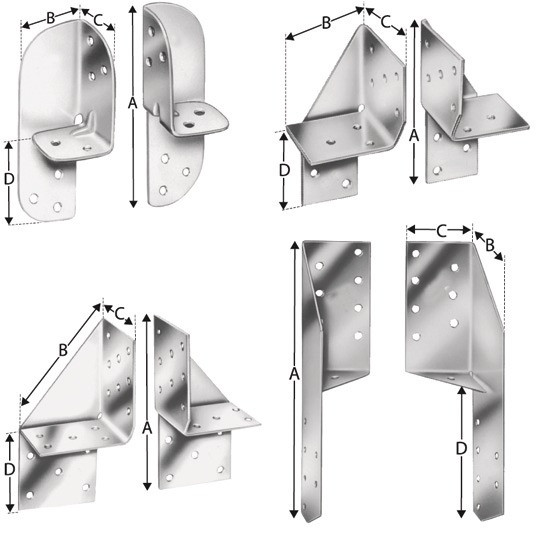 SIMPSON Universal Verbinder UNI130 Rechts feuerverzinkt