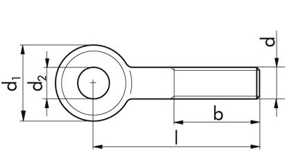 Augenschraube DIN 444A - 4.6 - blank - M8 X 70