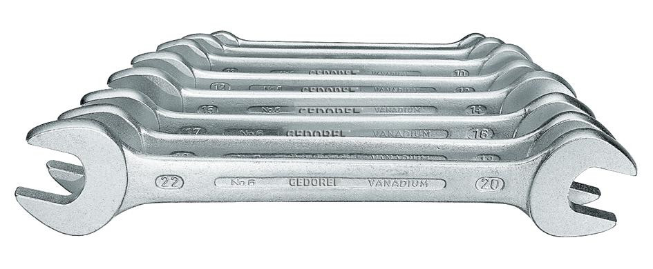 GEDORE Doppelmaulschlüsselsatz DIN 3110 Chrom-Vanadium 6/8 8teilig