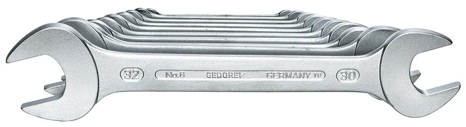 GEDORE Doppelmaulschlüsselsatz DIN 3110 Chrom-Vanadium 6/100 10teilig