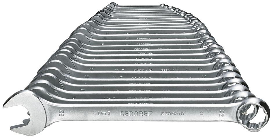 Ring-Maulschlüssel-Satz GEDORE-Vanadium DIN 3113, 7/026, 26-teilig Sw 6-32 mm