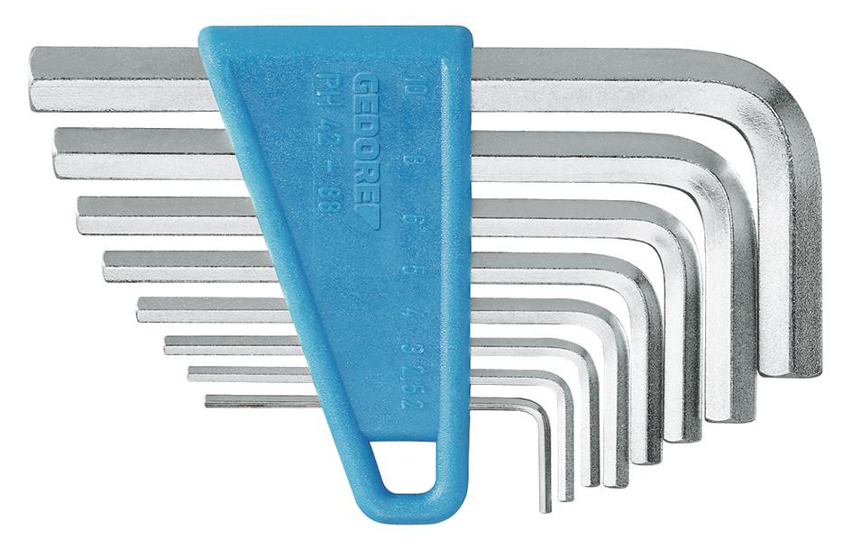 Inbusschlüssel-Satz 8-teilig DIN911 in PVC-Halter Sw 2-10 mm PH42-88